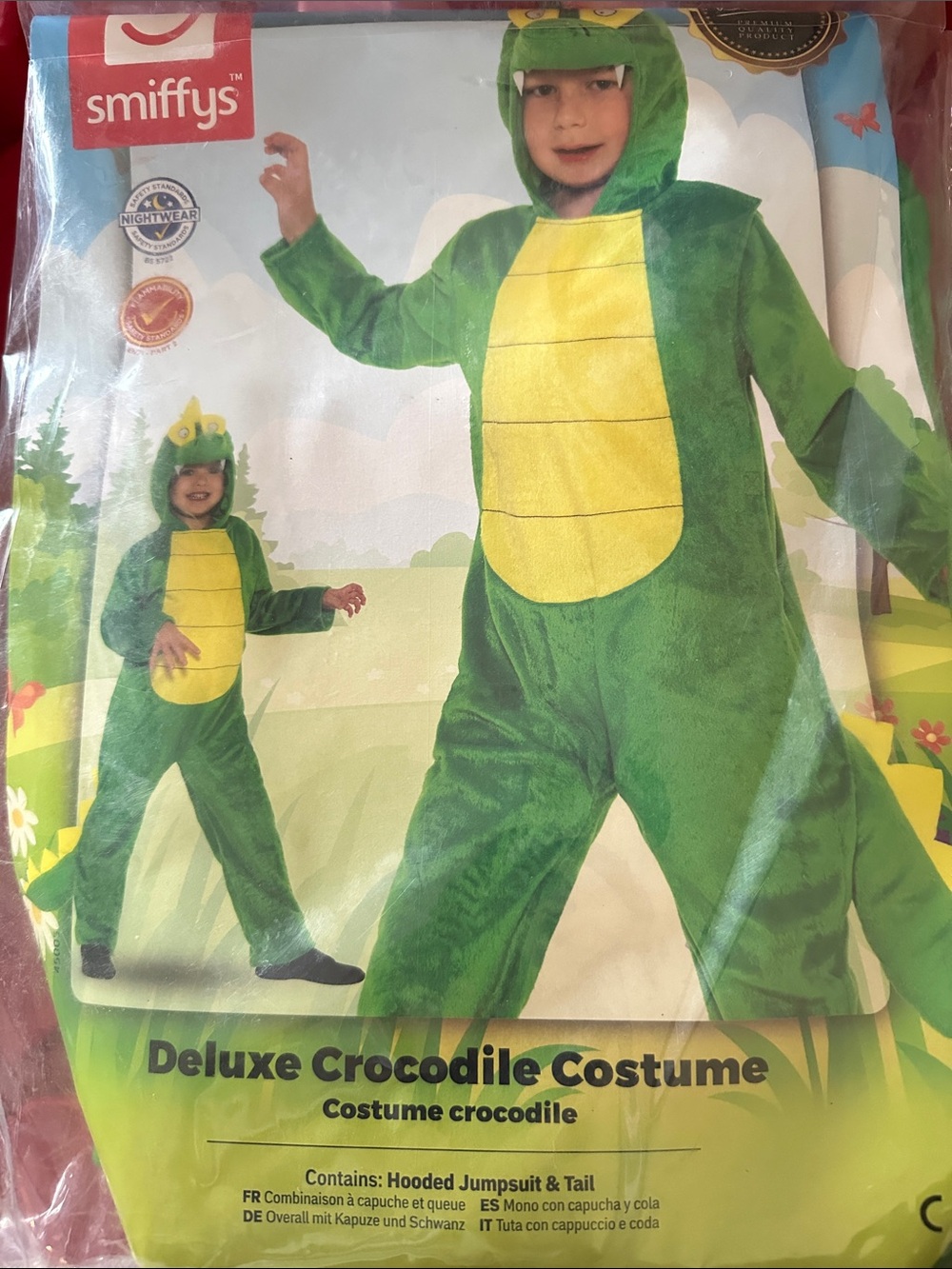 miffy Green and Yellow Crocodile Hooded Jumpsuit Costume